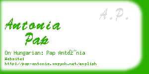 antonia pap business card